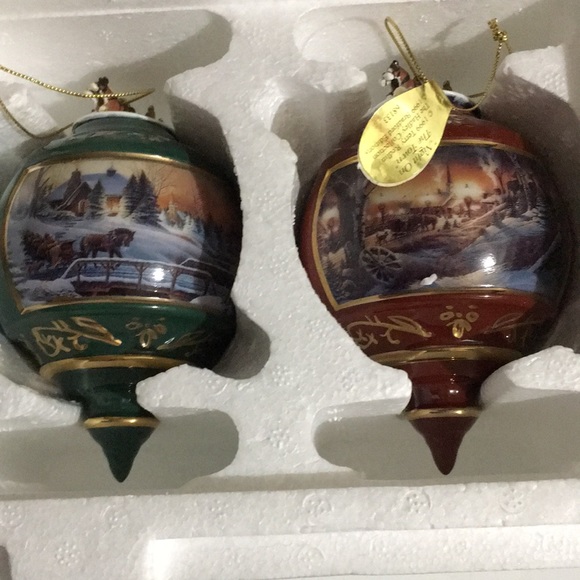 💥CHARITY SALE Terry Redlin Vintage Bradford Exchange Christmas Baubles - Picture 3 of 13